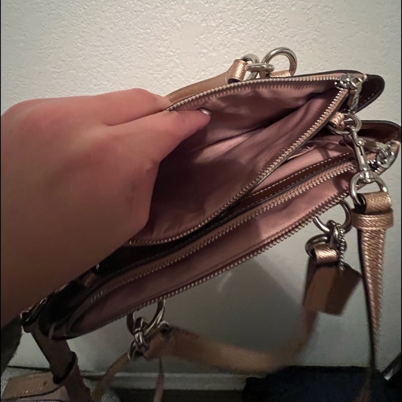 Authentic Coach Purse in Metallic Bronze - Picture 5 of 7